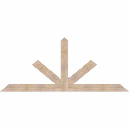 Ekena Millwork Saratoga Smooth Timber Gable Bracket, Douglas Fir, 96"W x 40"H x 3 1/2"D x 5 1/2"F, 10/12 Pitch GBW096X40X0406SAR00SDF